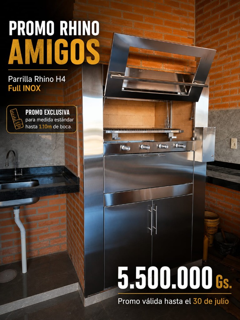 Promo Rhino Amigos - Parrilla Rhino H4 Full INOX